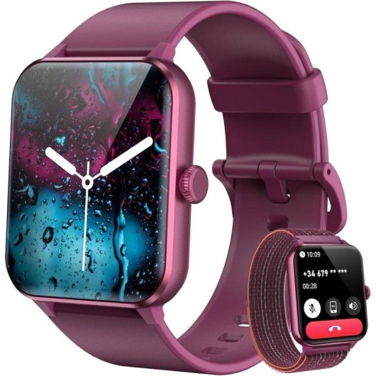 Blackview Smartwatch Bluetooth 5.3 1,85" Rojo Correa S/M
