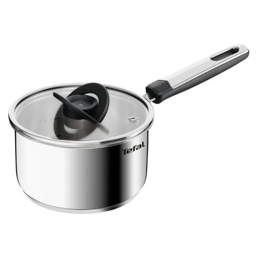 Cacerola Tefal Emotion+ Acero inoxidable 16 cm con tapa de vidrio