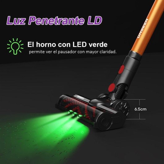 Aspiradora sin Cable Genérica Liimoo 530W 40000Pa 15-53 min 7 en 1 Verde