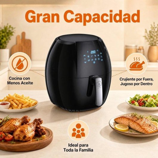 Friteuse sans Huile Generica 8L 2000W avec Panneau Tactile Intelligent