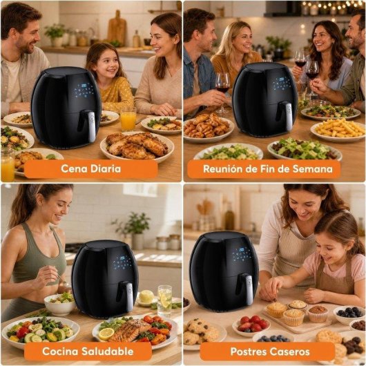 Friteuse sans Huile Generica 8L 2000W avec Panneau Tactile Intelligent