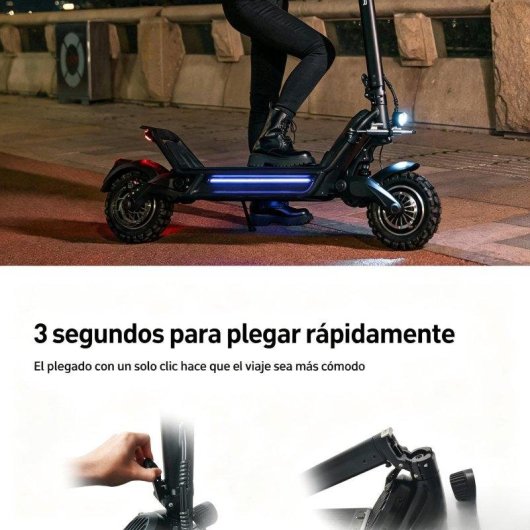 Patinete eléctrico Joyor Motor Dual 1600W Autonomía 100km Ruedas 11" Negro