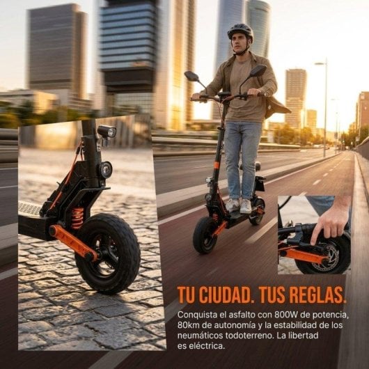 Patinete eléctrico Joyor 800W Autonomía 80km Neumáticos 10" Suspensión frenos disco