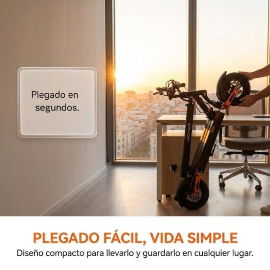 Patinete eléctrico Joyor 600W Autonomía 70km Ruedas 10" Frenos mecánicos Negro