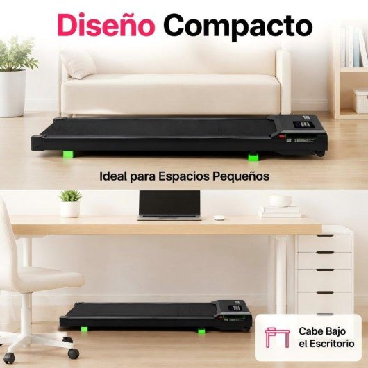 Cinta de correr plegable AKLUER bajo escritorio 2.5HP inclinación 6%