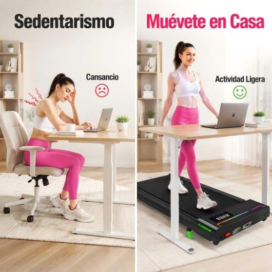 Cinta de correr plegable AKLUER bajo escritorio 2.5HP inclinación 6%