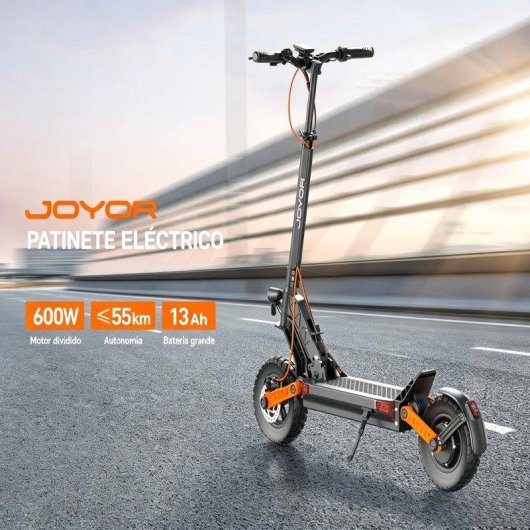 Patinete elétrico Joyor 600W Autonomia 55km Pneus 10" Off-road Freios a disco