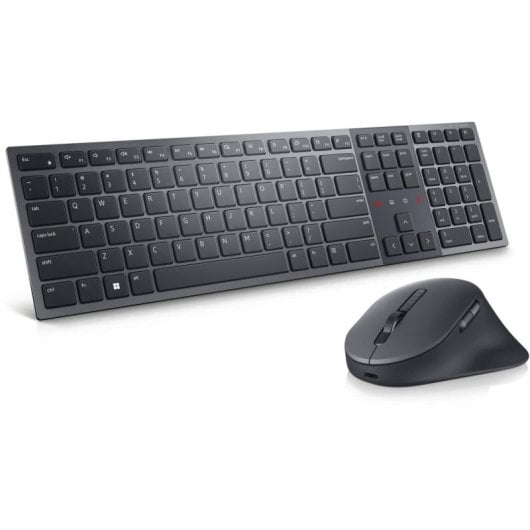 Clavier Dell KM900 sans fil Bluetooth RF US International avec souris graphite