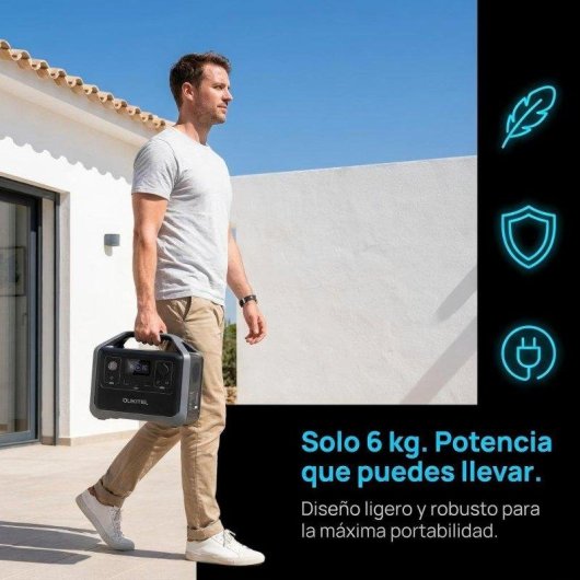 Estação de energia Oukitel P800 512Wh 2 AC 5 USB Bateria LiFePO4 Carregamento rápido UPS