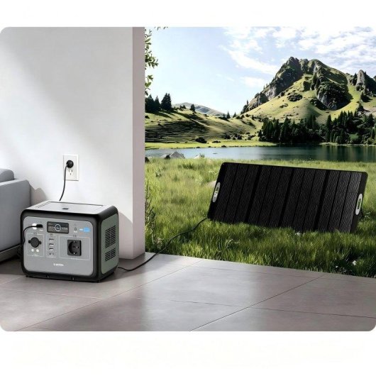 Estação de energia Oukitel P800 512Wh 2 AC 5 USB Bateria LiFePO4 Carregamento rápido UPS
