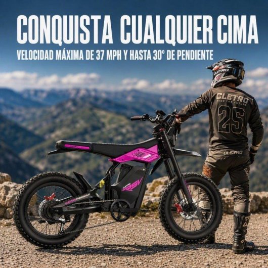 Bicicleta Eléctrica Cleytro 1200W 48V 25Ah Doble Suspensión Frenos Hidráulicos