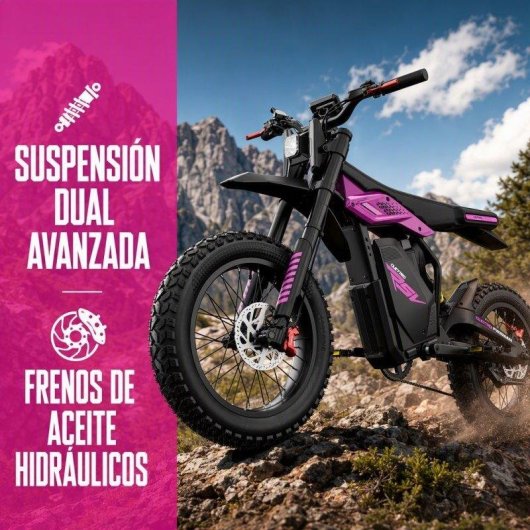 Bicicleta Eléctrica Cleytro 1200W 48V 25Ah Doble Suspensión Frenos Hidráulicos