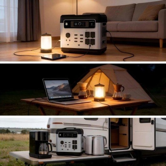 Energie-Station Oukitel 2048Wh 2400W 11 Anschlüsse LiFePO4 Akku Schnellladung Bluetooth