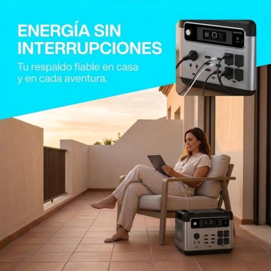 Energie-Station Oukitel 2048Wh 2400W 11 Anschlüsse LiFePO4 Akku Schnellladung Bluetooth