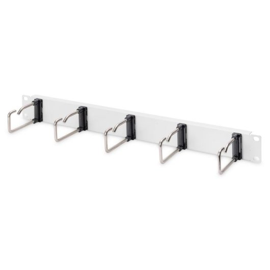 Panel de organización de cables Digitus con 5 estribos de acero 19" 1U