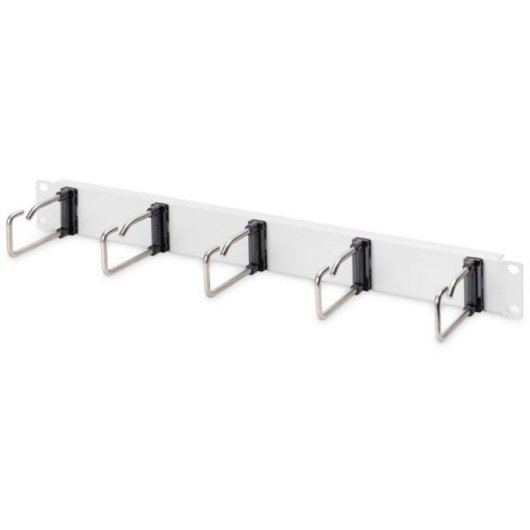 Panel de organización de cables Digitus con 5 estribos de acero 19" 1U