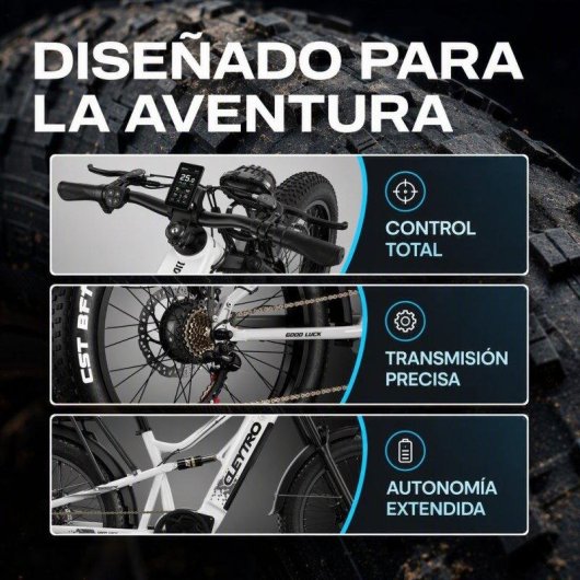 Bici Elettrica Cleytro 750W 48V 18Ah Ruote Grasse 26" Autonomia 90km
