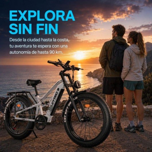 Bici Elettrica Cleytro 750W 48V 18Ah Ruote Grasse 26" Autonomia 90km