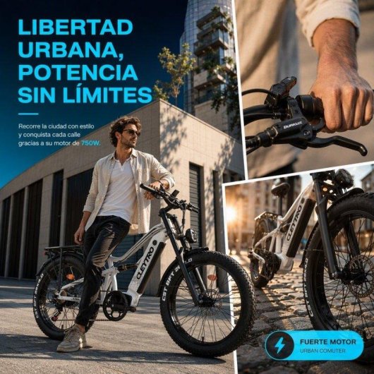 Bici Elettrica Cleytro 750W 48V 18Ah Ruote Grasse 26" Autonomia 90km