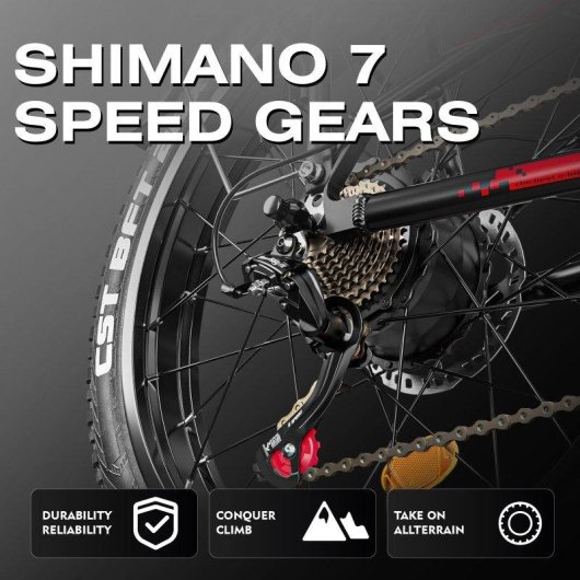 Bicicleta Eléctrica Cleytro 750W 48V 18Ah 26" Fat Bike Doble Suspensión