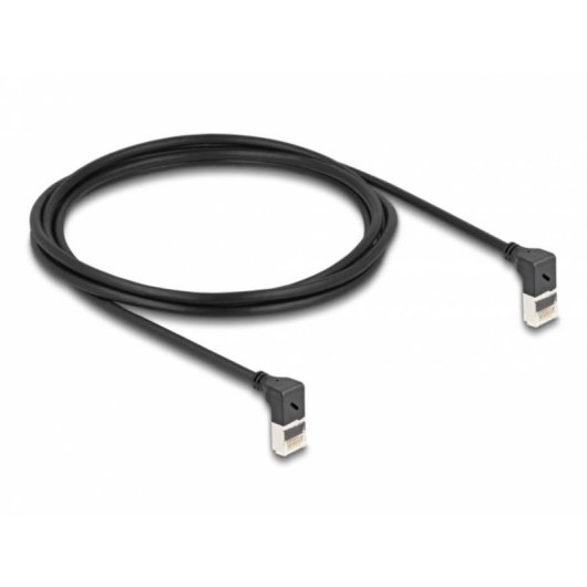 Cavo DeLOCK RJ45 Cat6a S/FTP Slim 90° angolato 2 m