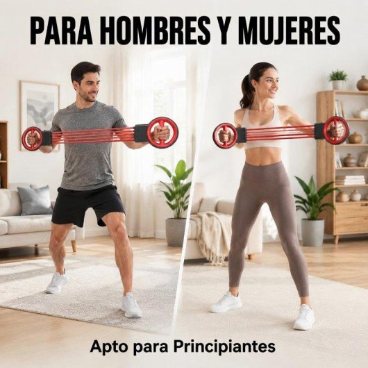 Expansor de Resistencia Akluer 3 en 1 Ajustable y Portátil