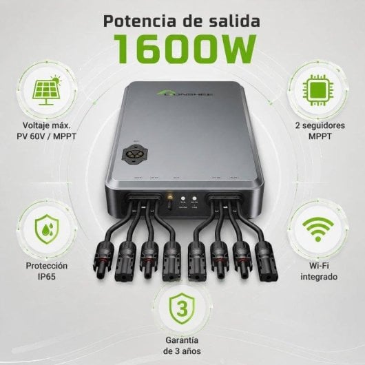 Hub solaire intelligent Lionshee 1600W 2 MPPT WiFi IP65