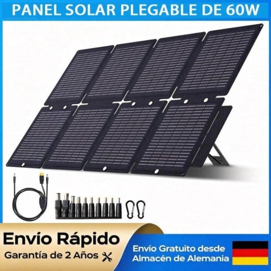 Panel Solar Lionshee 60W 10 Puertos DC USB Tipo-C Plegable IP67