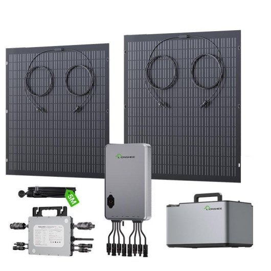 Panneau Solaire Lionshee 480W – 2x240W – HUB 1600W – Micro-onduleur 800W – Batterie 1024Wh