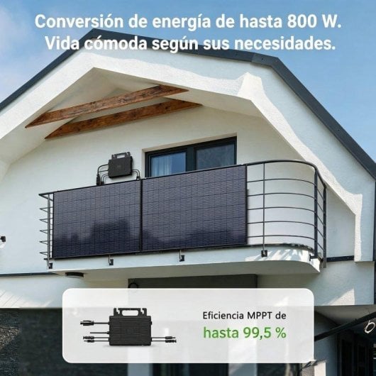 Panel solar Lionshee Kit Solar Balcón 480W 2 placas flexibles Microinversor IP67