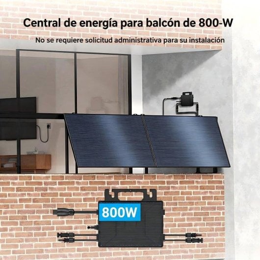 Panel solar Lionshee Kit Solar Balcón 480W 2 placas flexibles Microinversor IP67