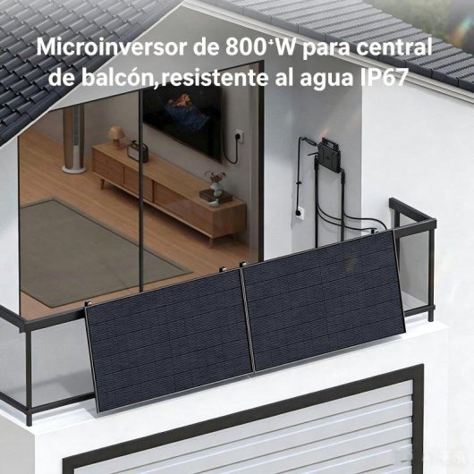 Panel solar Lionshee Kit Solar Balcón 480W 2 placas flexibles Microinversor IP67
