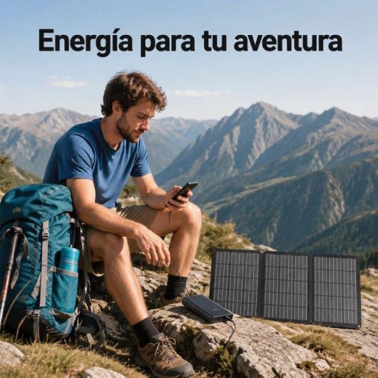 Panel Solar Lionshee 30W 2 Puertos USB y Type-C Plegable IP67