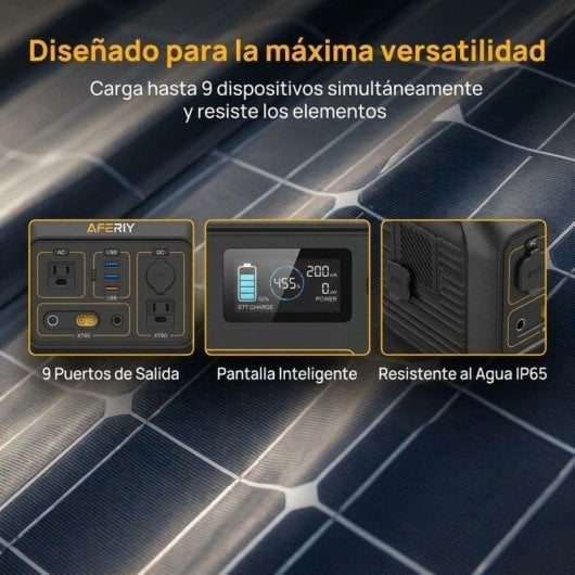 Stazione di energia AFERIY Nomad1800 + 1024Wh 9 porte AC/DC/USB Batteria LiFePO4 Ricarica solare veloce