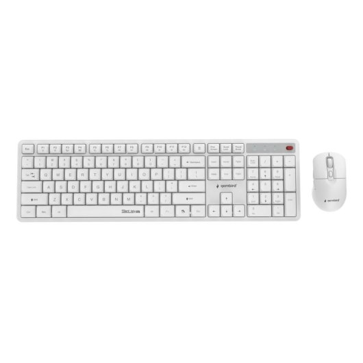 Tastiera Gembird KBS-WMS-01-W completa wireless con mouse bianco US International