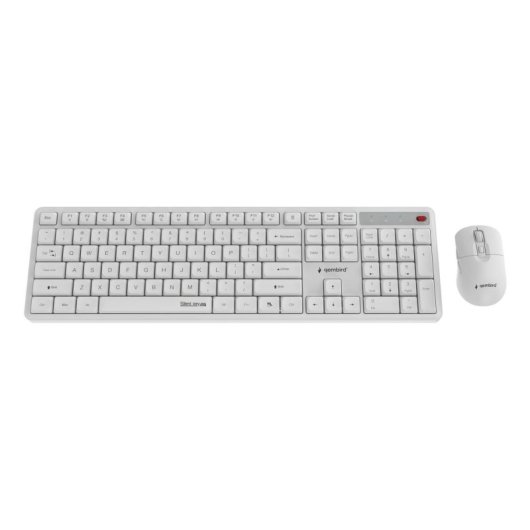 Tastiera Gembird KBS-WMS-01-W completa wireless con mouse bianco US International