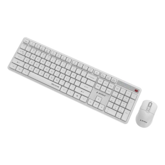 Tastiera Gembird KBS-WMS-01-W completa wireless con mouse bianco US International