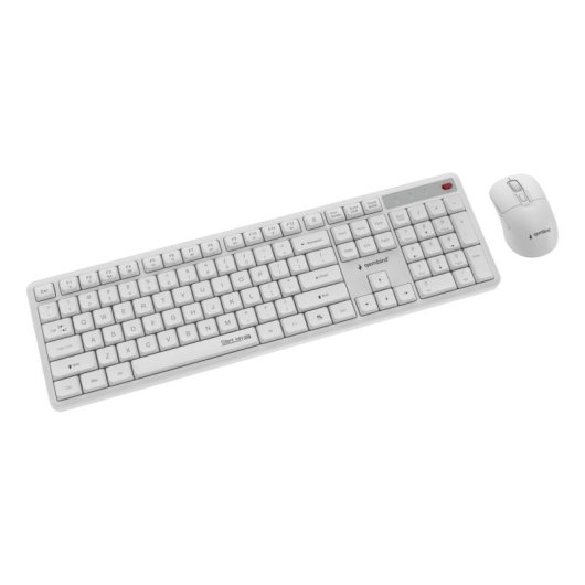 Tastiera Gembird KBS-WMS-01-W completa wireless con mouse bianco US International