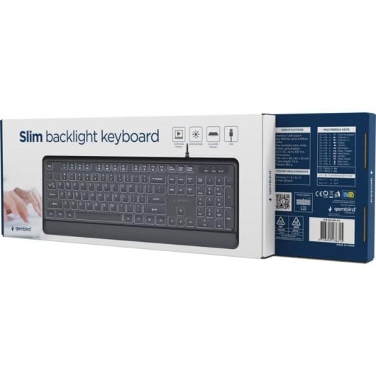 Tastiera Gembird KB-UML-04 membrana completa retroilluminata USB US International