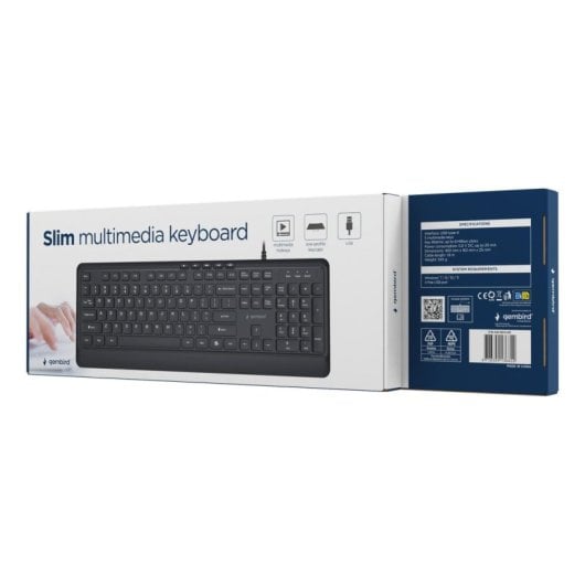 Clavier Gembird KB-MCH-05 membrane complet avec multimédia USB US International