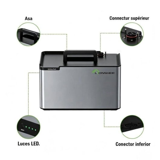 Estación de energía Lionshee 1024Wh Batería LiFePO4 IP65 5 años garantía