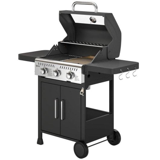 Barbacoa de Gas Welltin 3 Quemadores 7,5 kW con Plancha y Parrilla