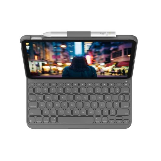 Etui avec clavier Logitech Slim Folio pour iPad 10e generation et A16 Bluetooth