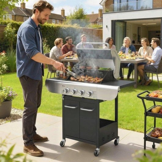 Barbecue a gas Welltin 4 Bruciatori Con Termometro