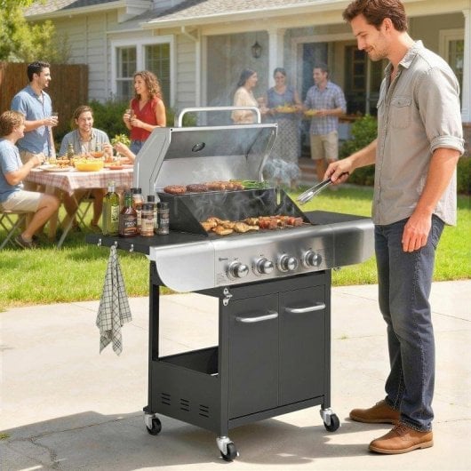 Barbecue a gas Welltin 4 Bruciatori Con Termometro
