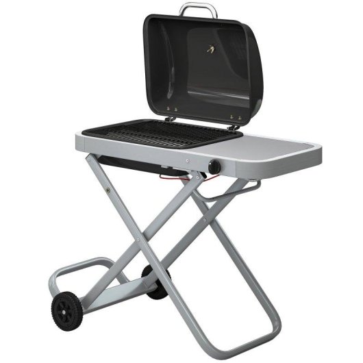 Barbacoa de Gas Plegable Portátil Welltin 2,5 kW con Ruedas y Termómetro