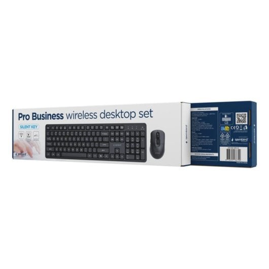 Teclado Gembird KBS-WMS-01 membrana completo con ratón inalámbrico US International