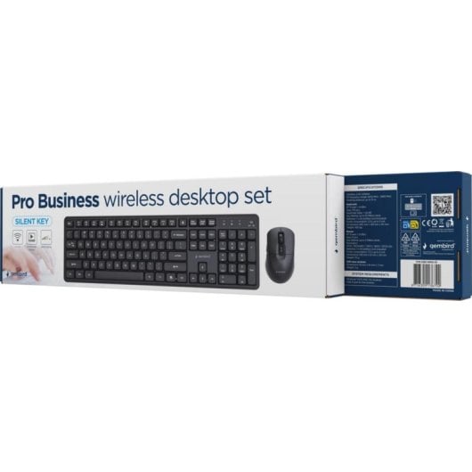 Teclado Gembird KBS-WMS-01 membrana completo con ratón inalámbrico US International
