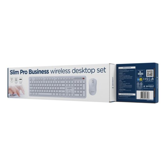 Teclado Gembird KBS-WPS-01-W completo sem fios com rato US International