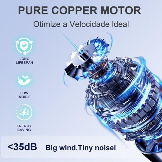 Ventilatore da Soffitto con Luce Welltin EU52WH-1007WH-1L 52'' Motore DC Silenzioso 6 Velocità Telecomando